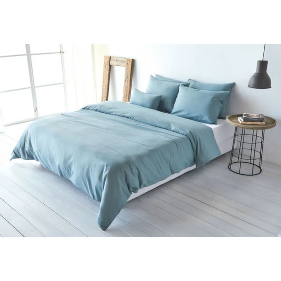 Living Home Bettwäschegarnitur Nancy jade Baumwolle/Leinen 160 x 210 100 x 65 cm - Material: 70% Baumwolle, 30% Leinen