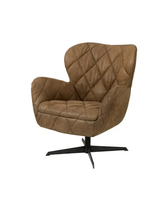 Jade Swivel Armchair Nubuck Leather