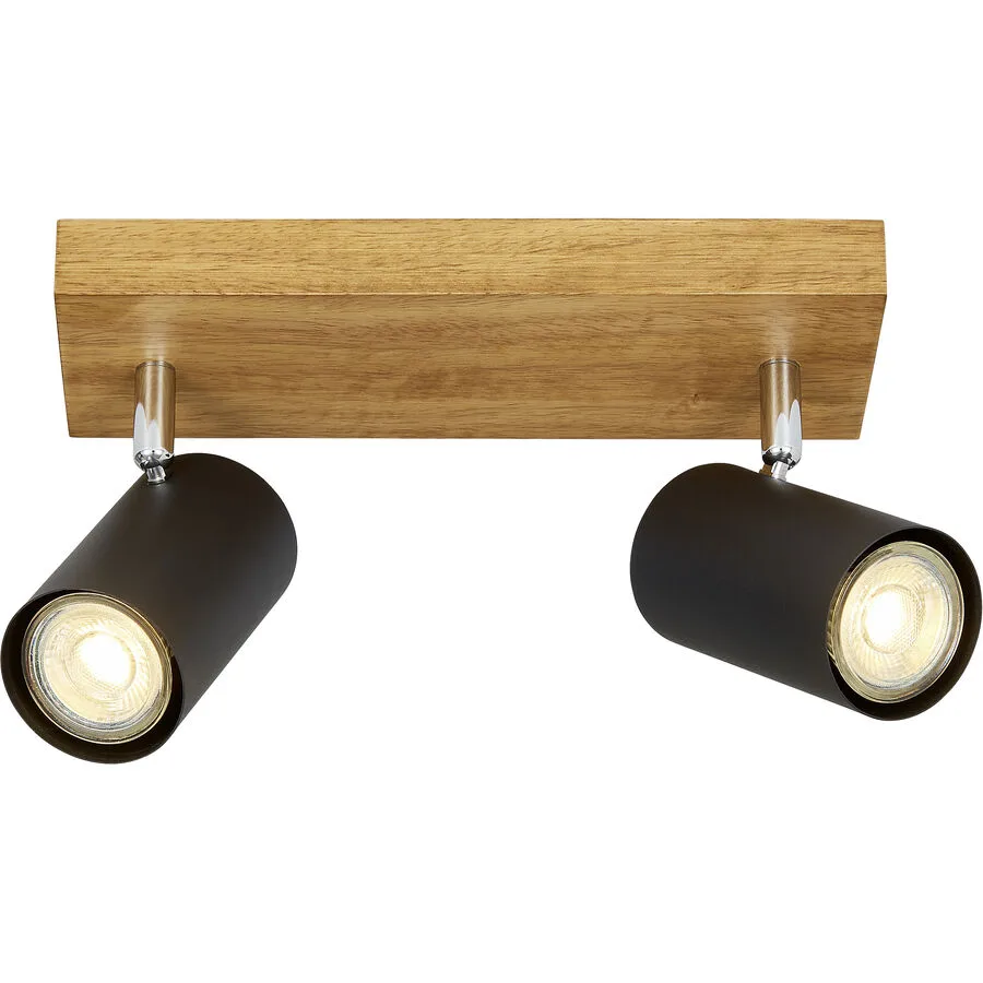 Spot Jasin Braun/Schwarz Holz/Metall 16 cm 9 cm - Material: Eichenholz/Metall