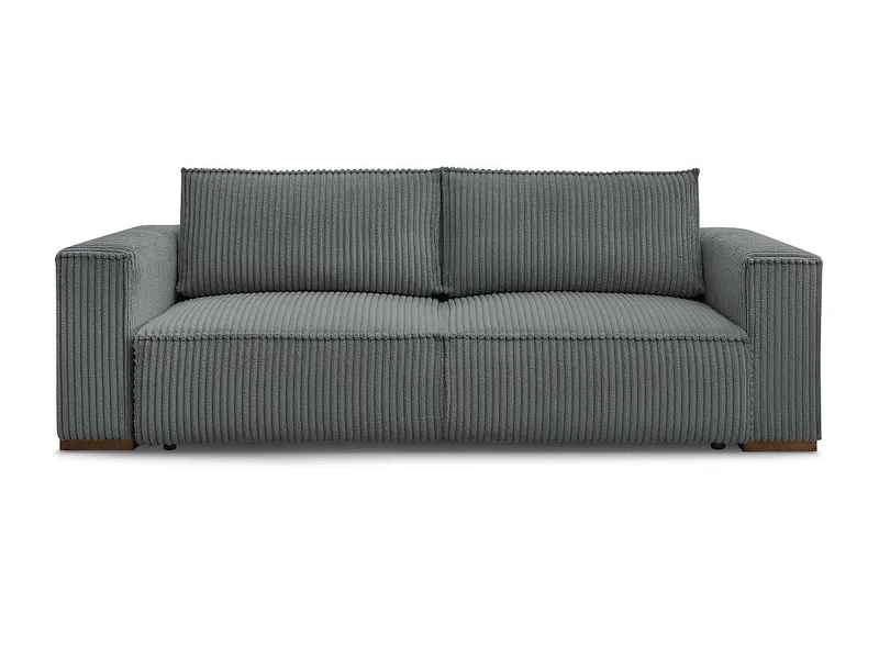 3er Sofa BOBOCHIC CHELSEA Cord-Stoff dunkelgrau