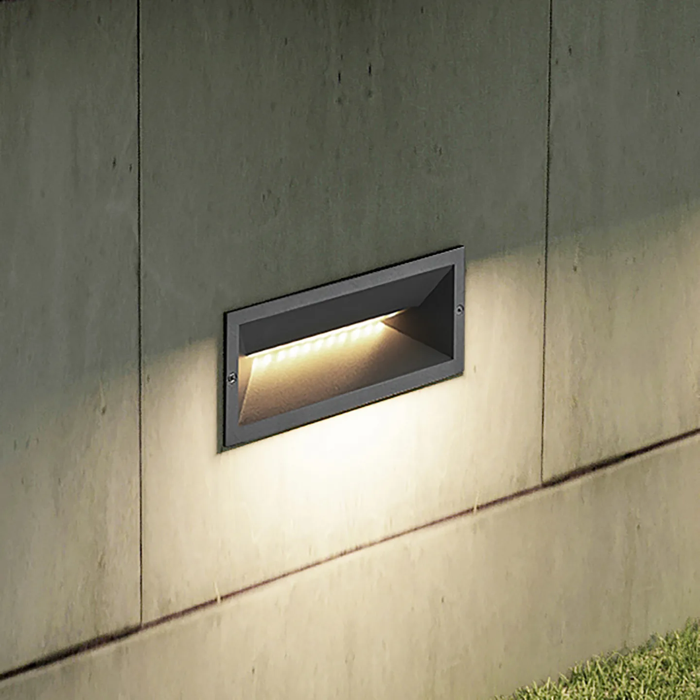 Jaano LED Außen Einbauwandlampe Antracite - Lucande - Balkon - Modern - Metall - Eckig