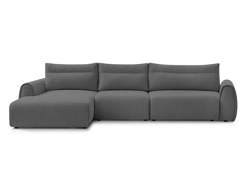 Ecksofa BOBOCHIC ADEN Stoff dunkelgrau