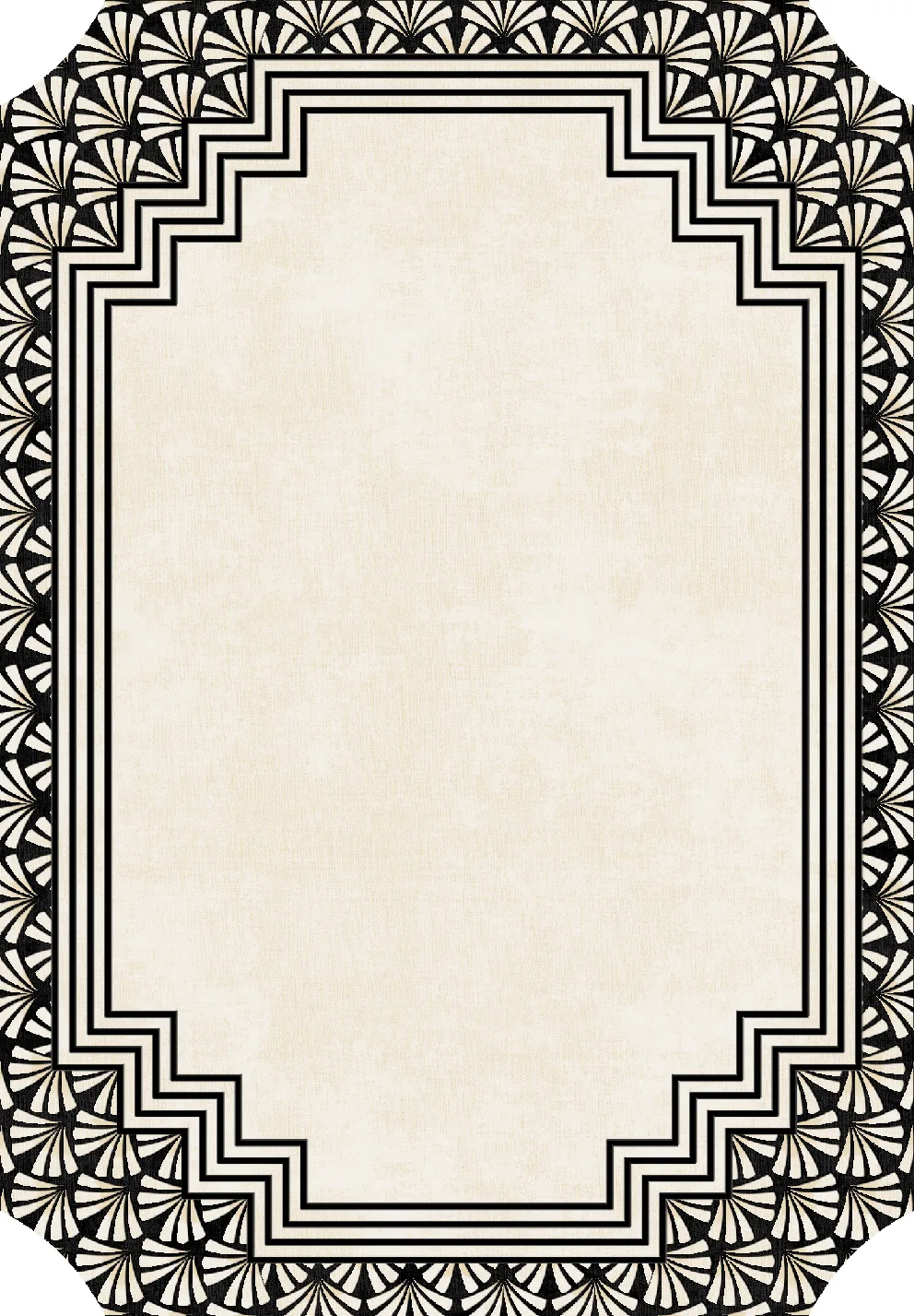 Wilton-teppe - Cleo (svart) (Størrelse: 160 x 230 cm)