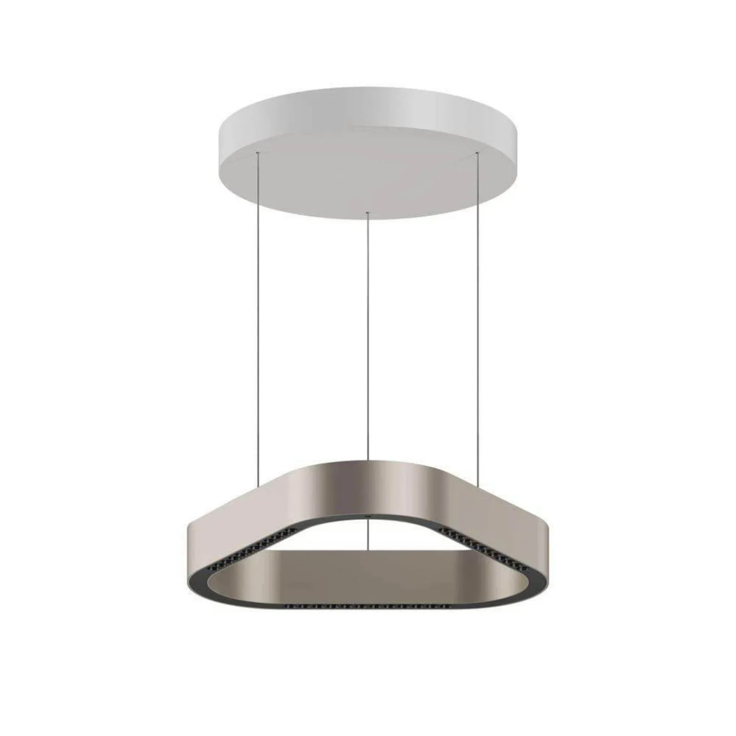 Trigon LED-pendellampa, krämfärgad, aluminium, 40 cm – LOOM DESIGN - Vardagsrum - Modern - Med en ljuskälla