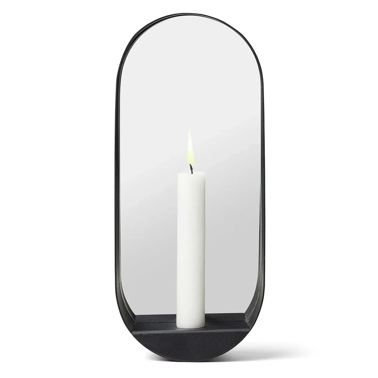 Gejst Glim Spiegel/Kerzenhalter oval 12 x 28cm Schwarz