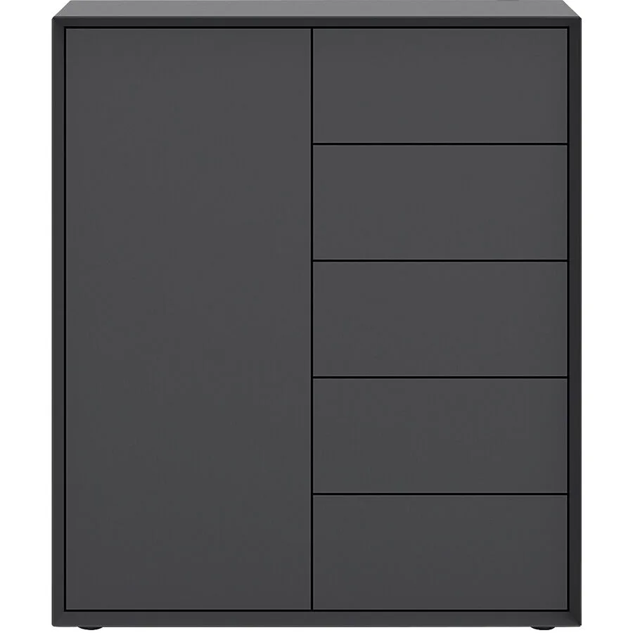 Highboard Sleek anthrazit MDF B 89 H 104 cm