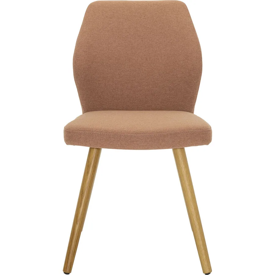 Stuhl Elonie pink Stoff/Eiche