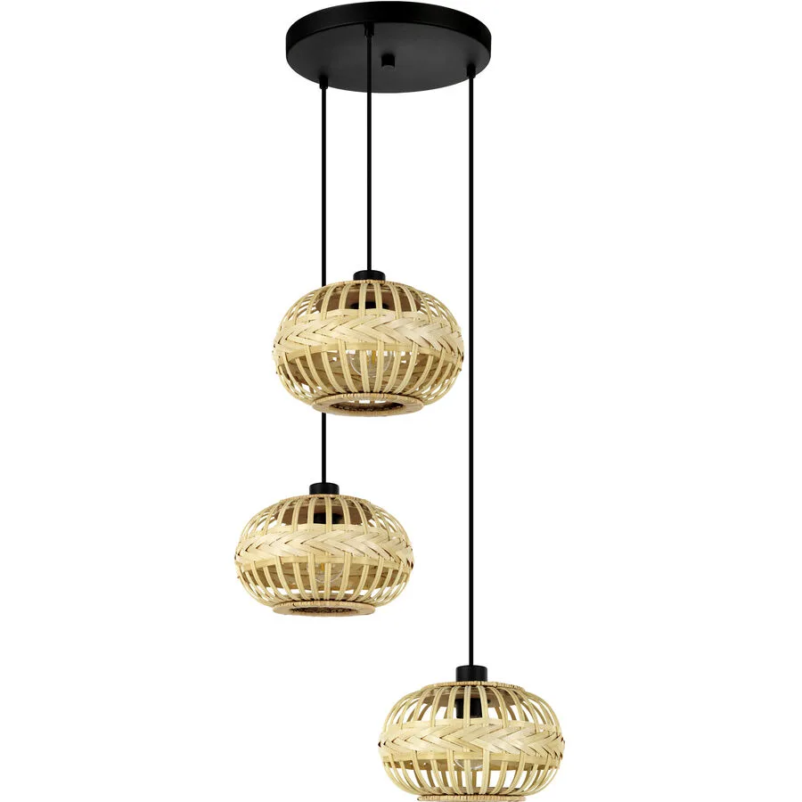 Eglo Pendellampe Amsfield 1 Schwarz Stahl 110 cm