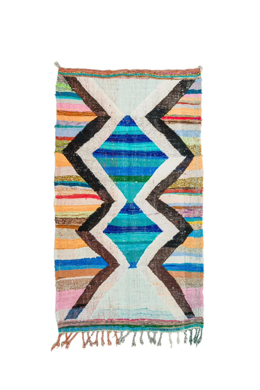 Marokkansk Boucherouite-teppe 135 x 235 cm (Størrelse: 135 x 235 cm)