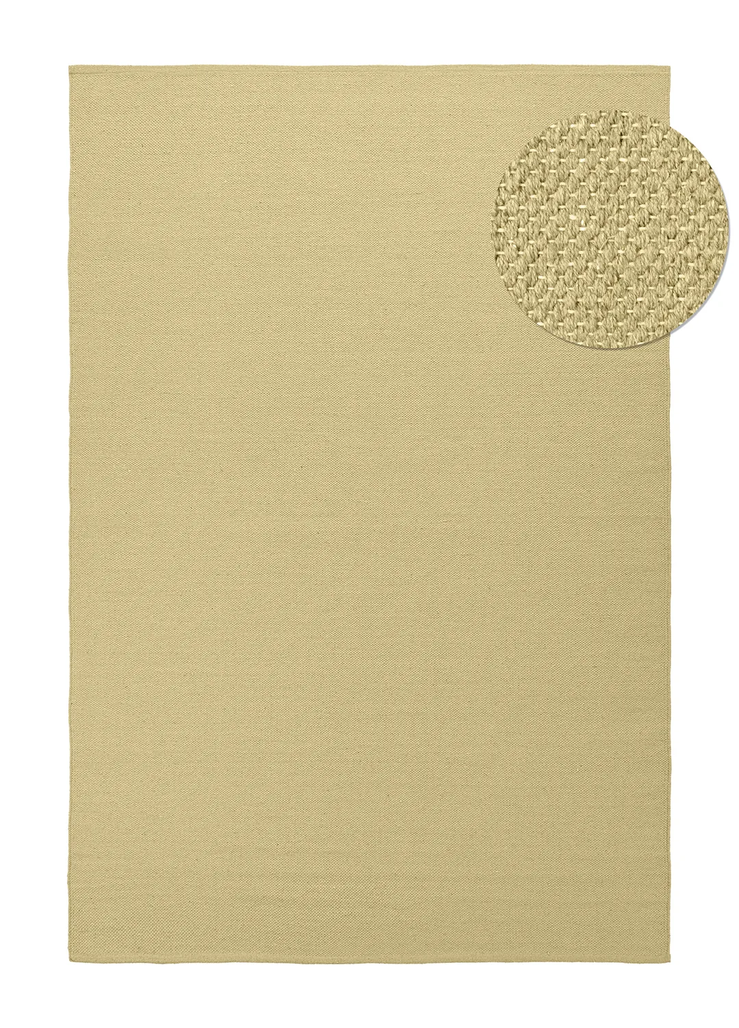 Bomullsteppe - Rigolet (gul) (Størrelse: 160 x 230 cm)