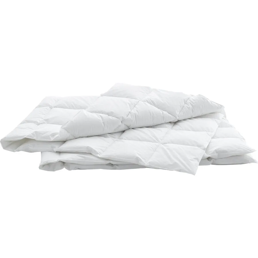 Daunenduvet Billerbeck Basic 90 Karosteppung 160x210cm - Farbe: Weiss - Material: 100 % Baumwolle, hydrophil und atmungsaktiv