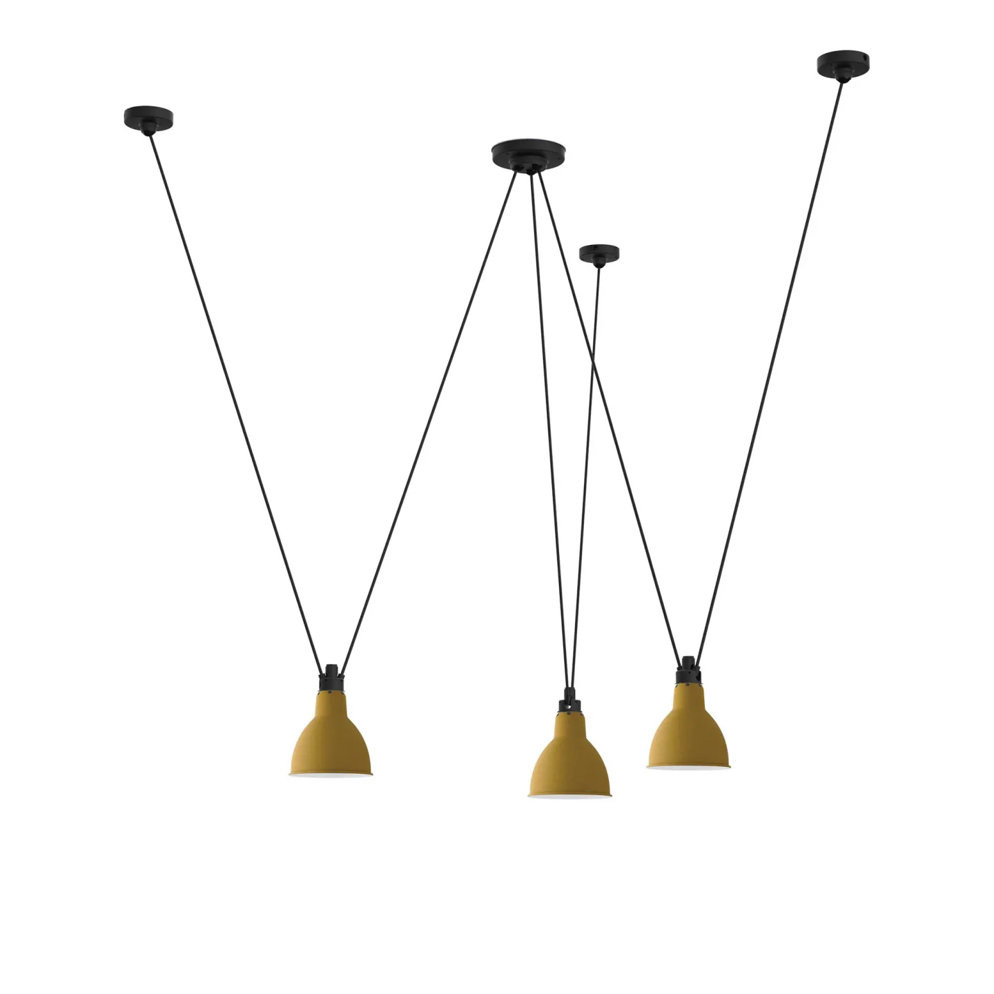 DCWéditions - Les Acrobates De Gras 325 L Round Yellow - Pendellampor - Bernard-Albin Gras - Gul