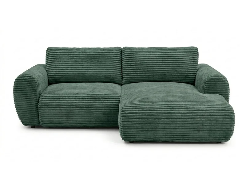 Ecksofa BOBOCHIC LUCIEN Cord-Stoff grün