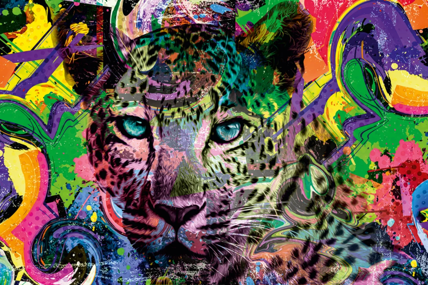 image LAND Alubild Pop Art Leopard | Schubiger Möbel
