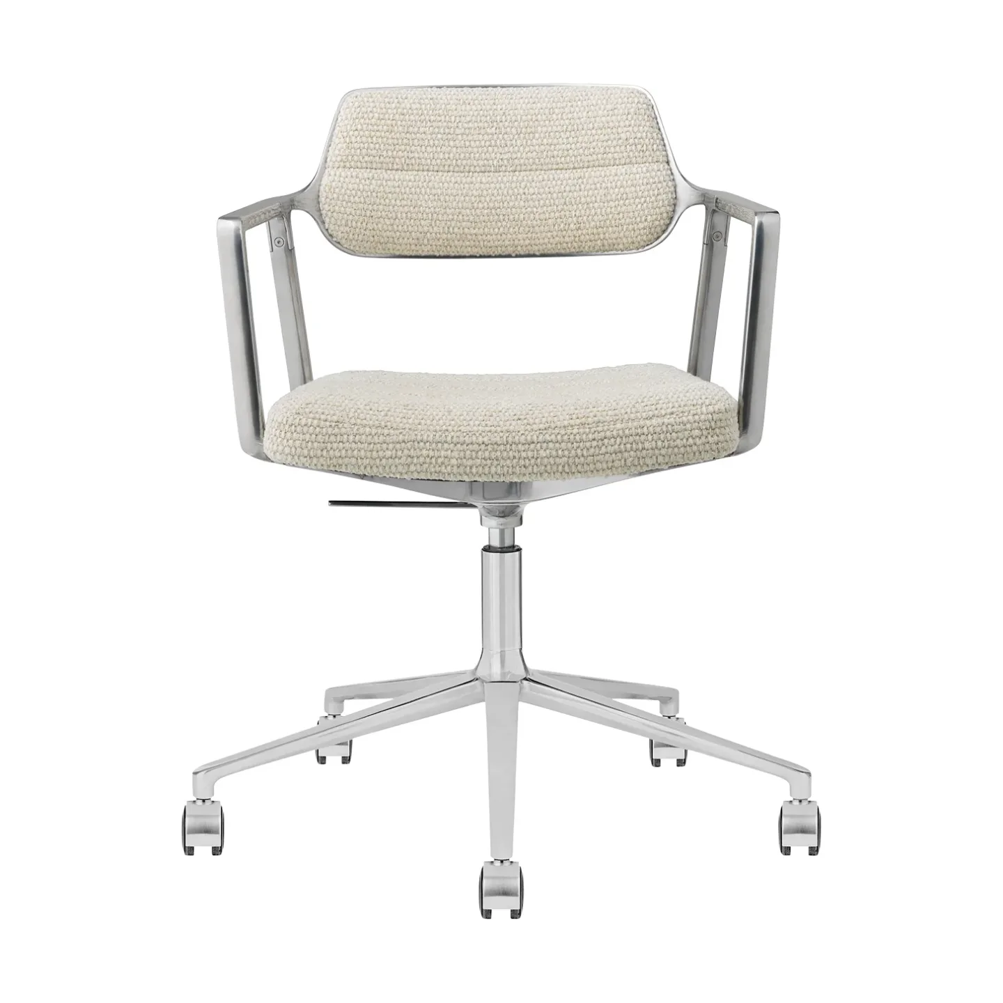 Vipp Vipp453+ Swivel kontorsstol med hjul Wavy off white-light grey-pol. aluminium