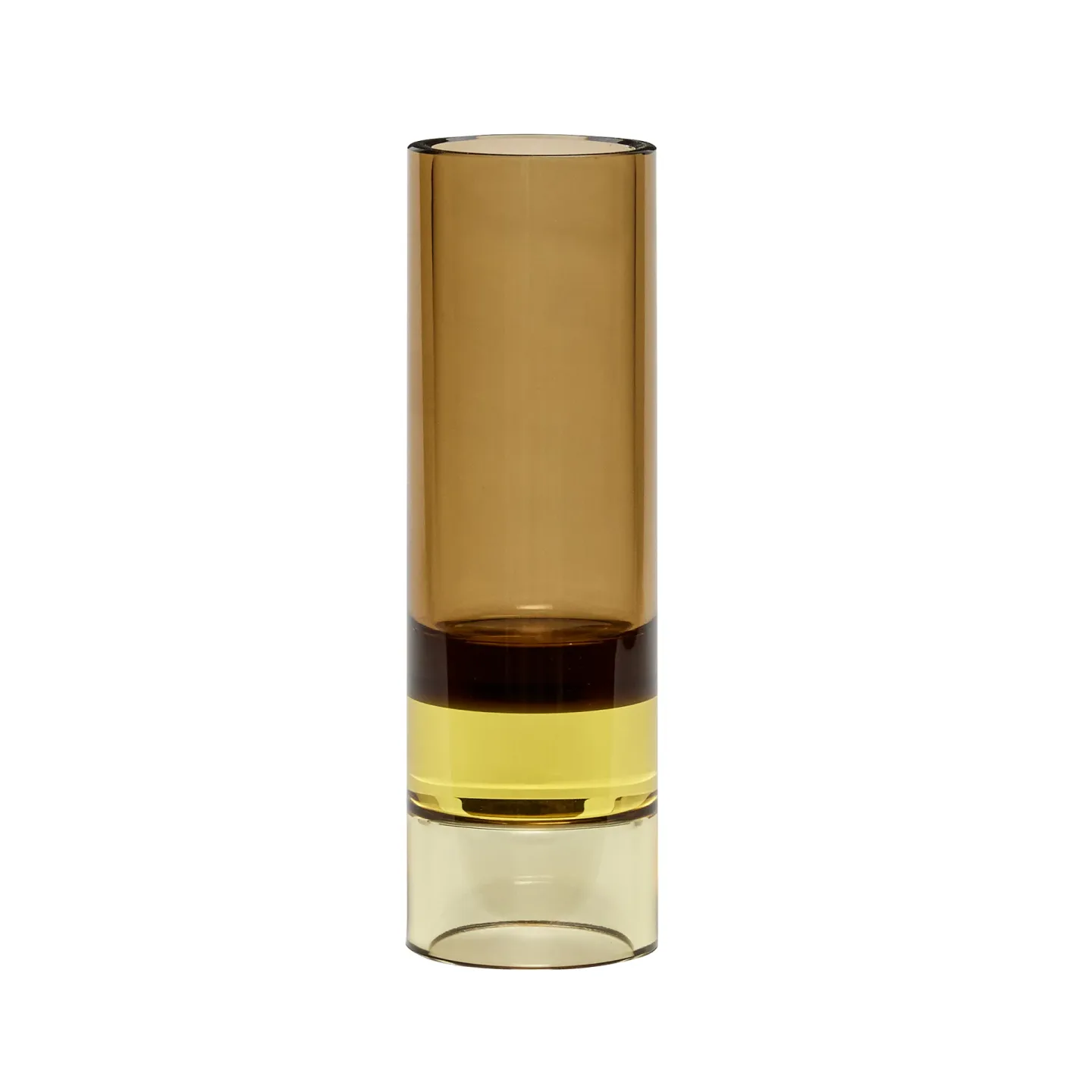 Hübsch Windlicht Vase Ø5 cm Braun-gelb