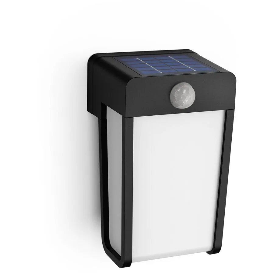 Solarlampe Philips Schwarz Kunststoff 11.4 cm 18.8 cm - LED - Lichtfarbe: Extra warmweiss - LED Energiesparlampen