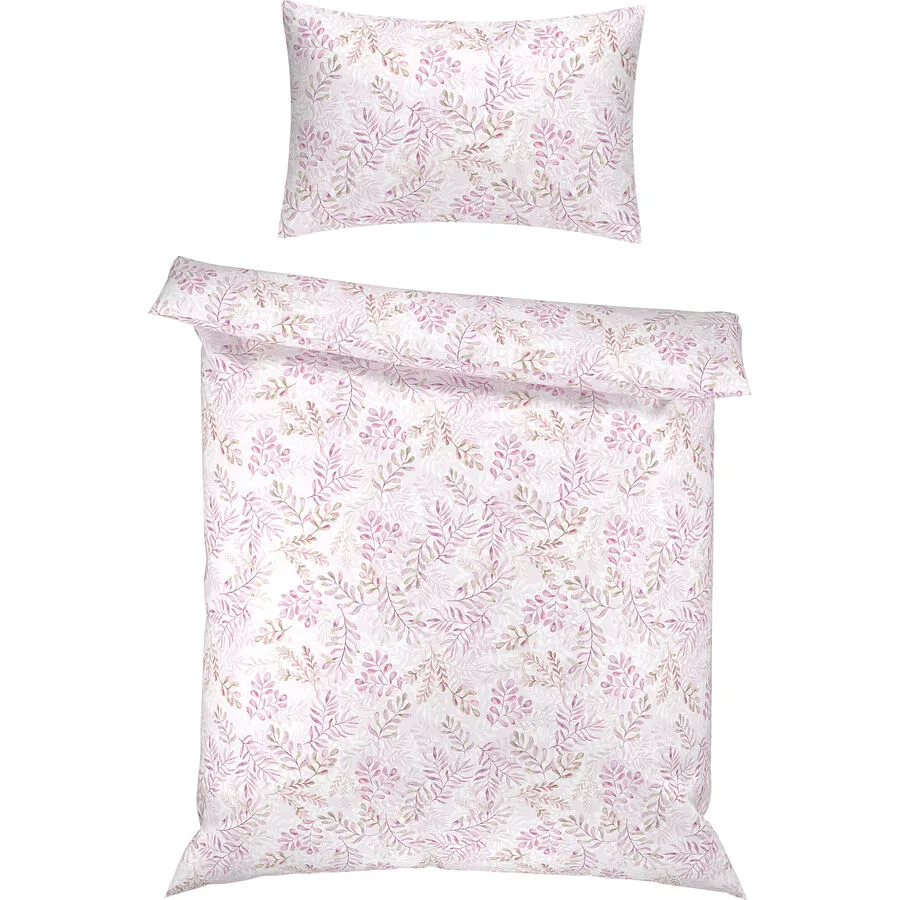 Bettwäschegarnitur Ronja Rosa Baumwolle 160 cm - Material: 100% Baumwolle