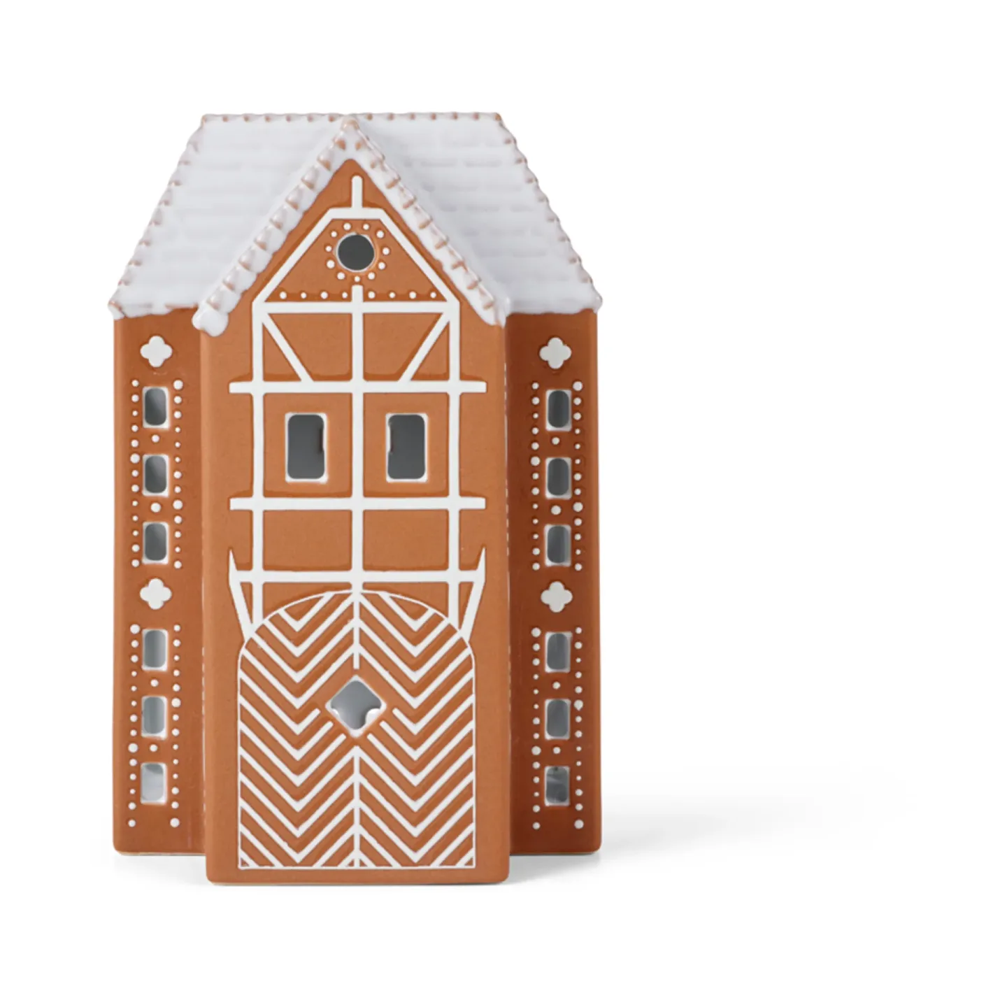 Kähler Gingerbread Ljuslykta stor 17 cm Brun