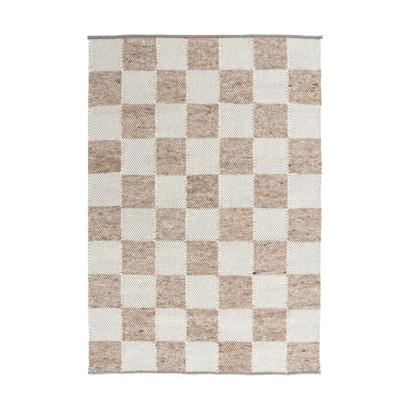 Tisca Gotland Design Teppich Special Edition Light brown-white nr. 2412, 200x200 cm