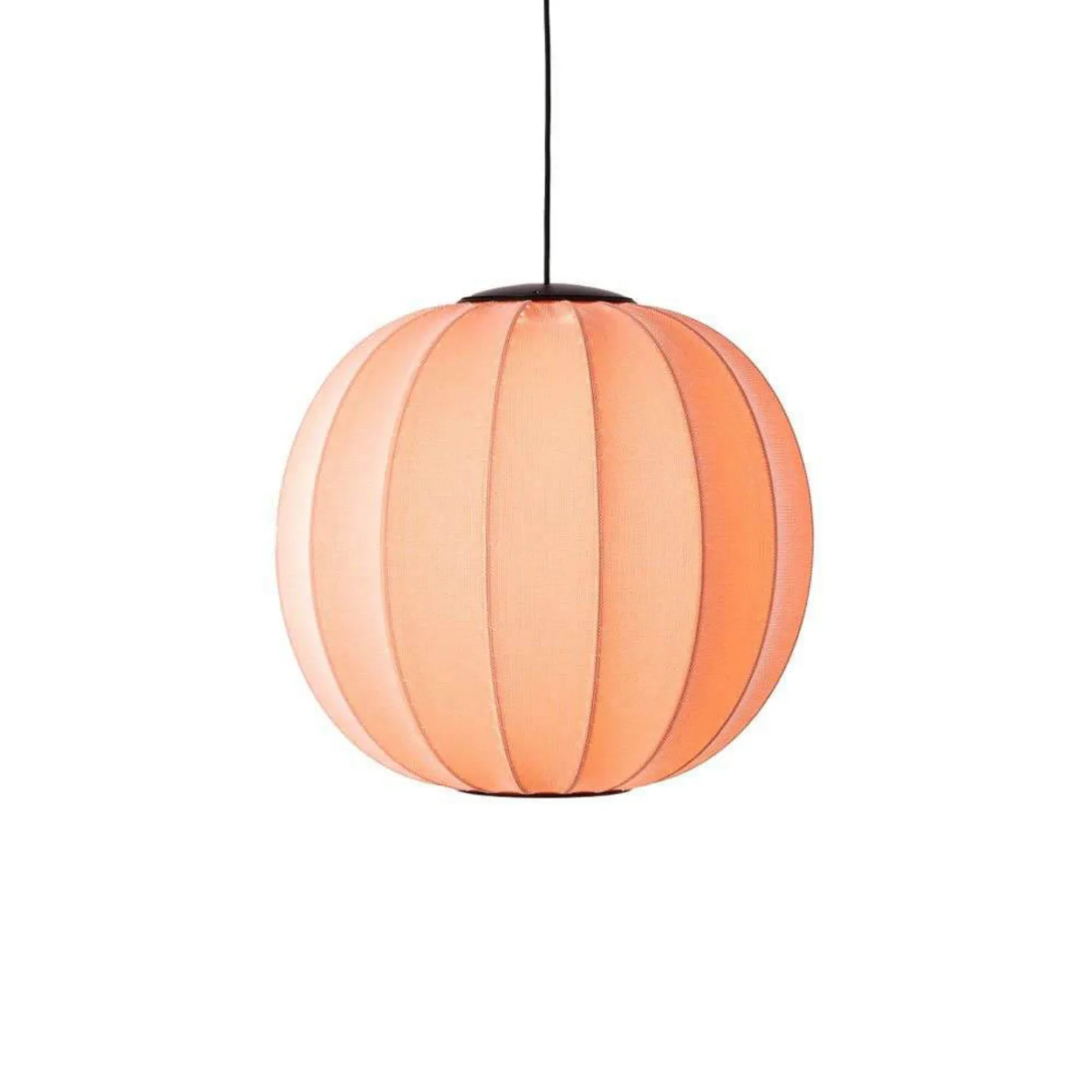 Knit-Wit 60 Round LED Pendel Coral - Made By Hand - Soverom - Stoff / Tekstil