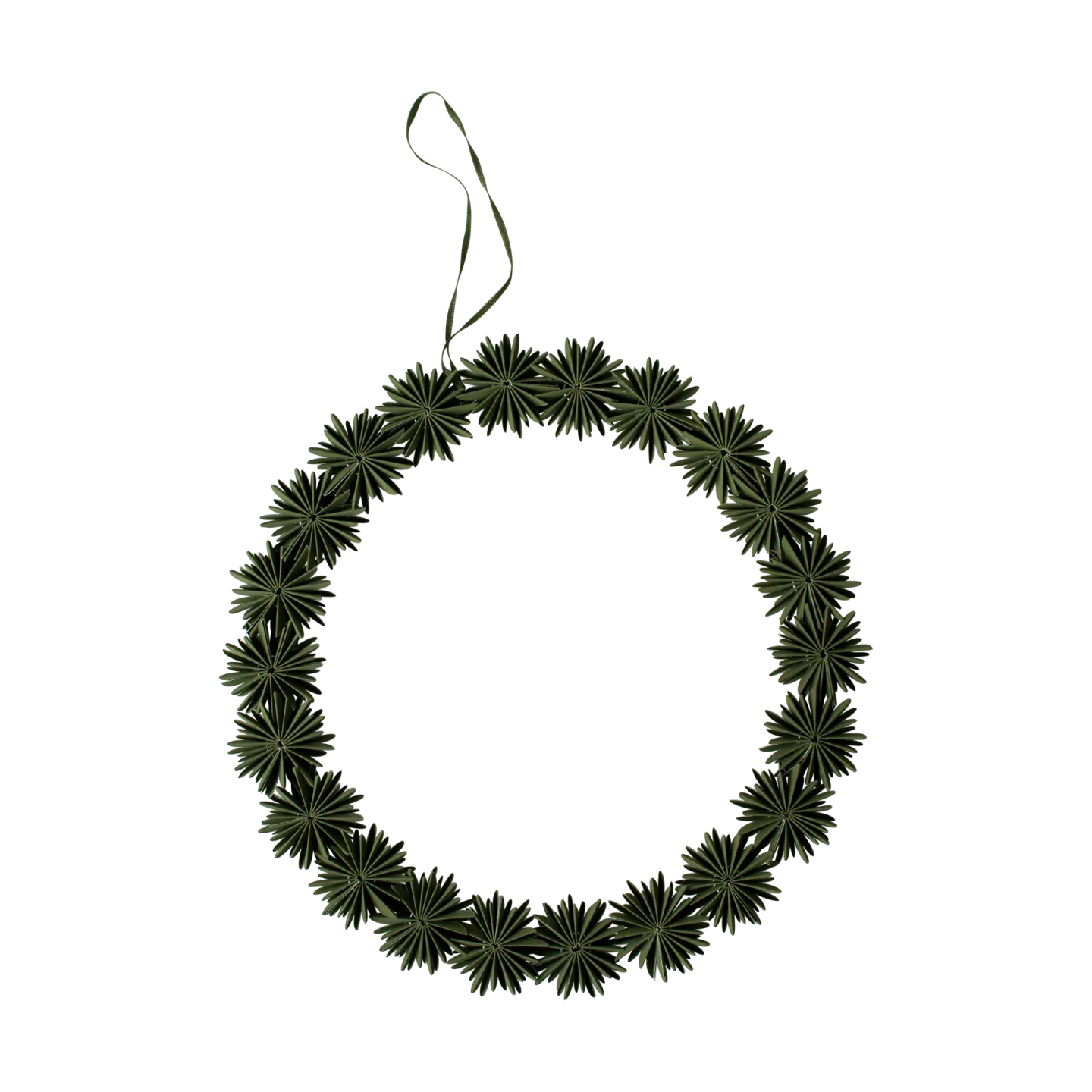 DBKD Paper flake wreath dekorationskrans Ø35 cm Green