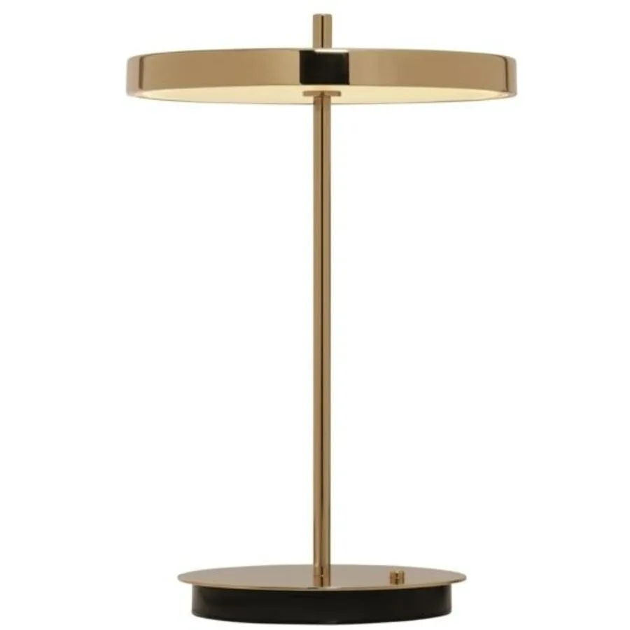 Asteria Move Portable Tischleuchte Polished Brass - UMAGE - Wohnzimmer - Design - Metall - Mit Schirm