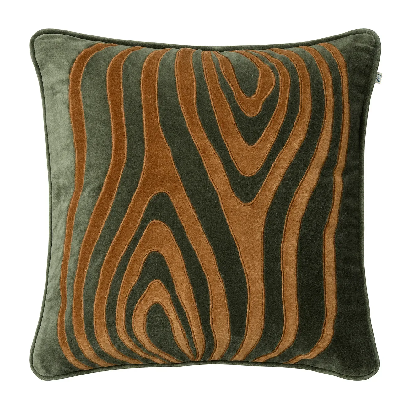 Chhatwal & Jonsson Mita Kissenbezug 50 x 50cm Forest green-cognac