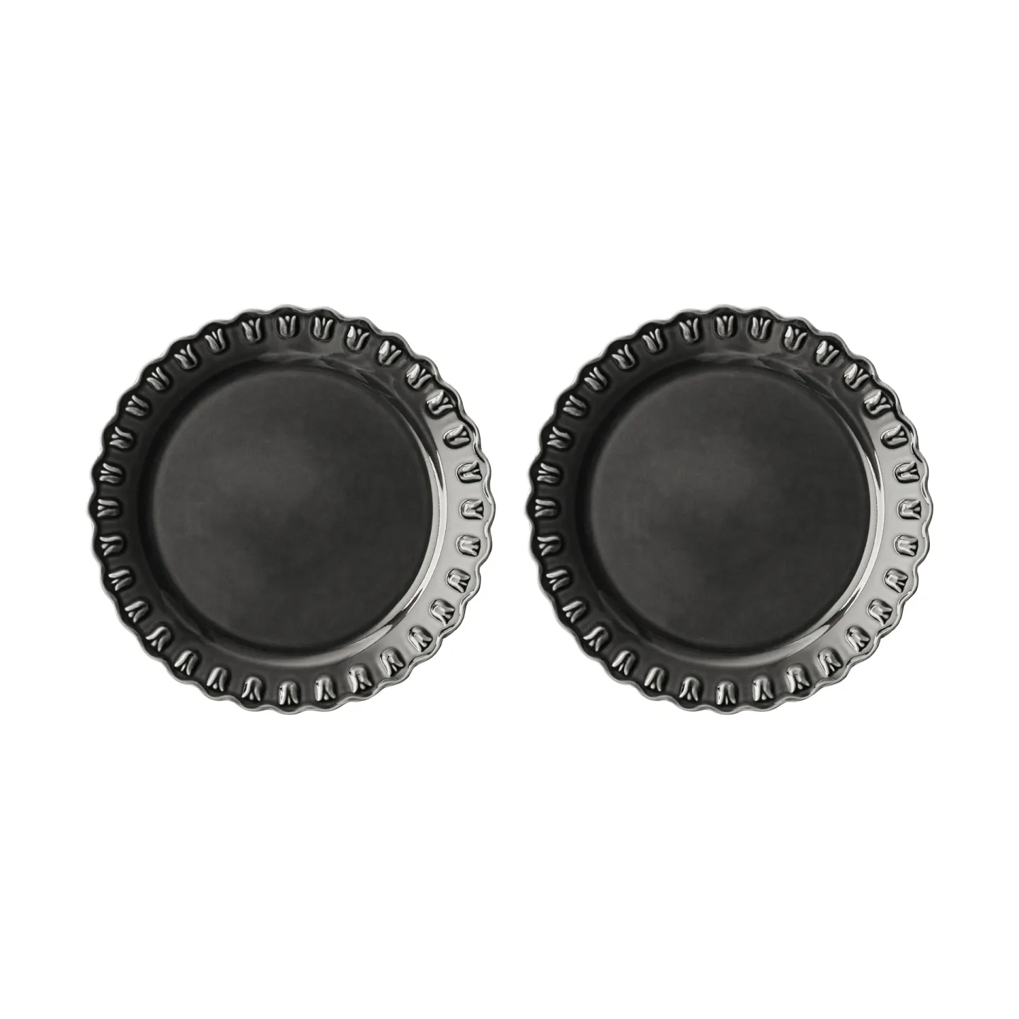 PotteryJo Tulipa Teller Ø26 cm 2er-Pack Almost black