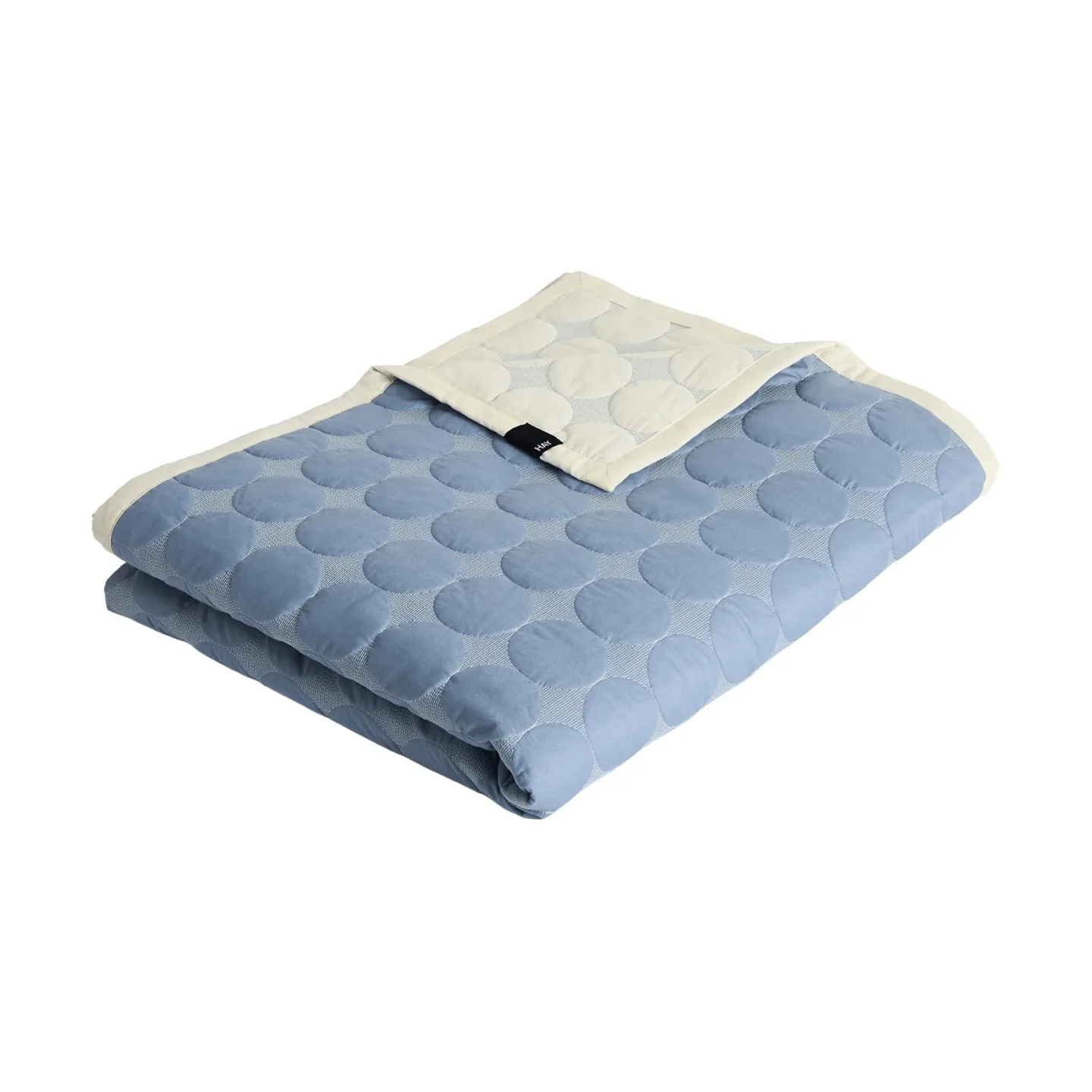 HAY Mega Dot Überwurf organic 260 × 260 cm Dusty Blue