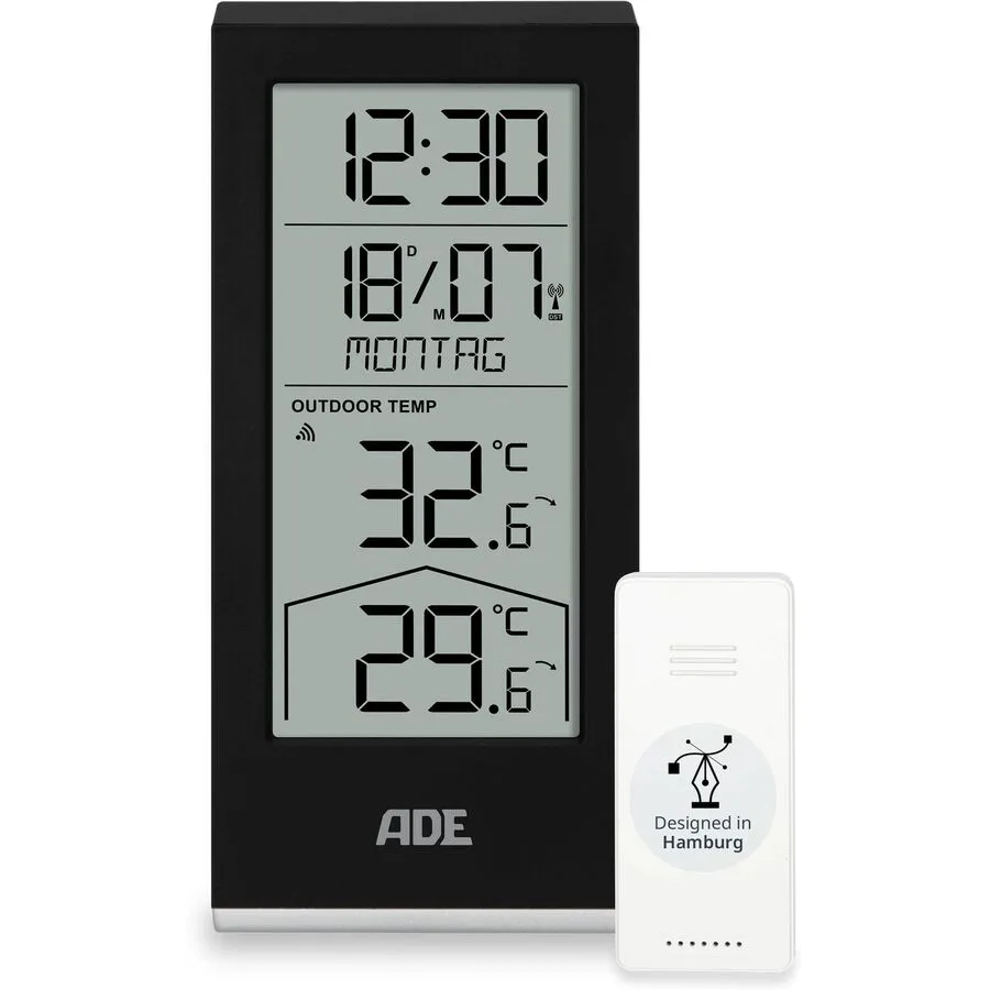 Wetterstation ADE Schwarz Kunststoff