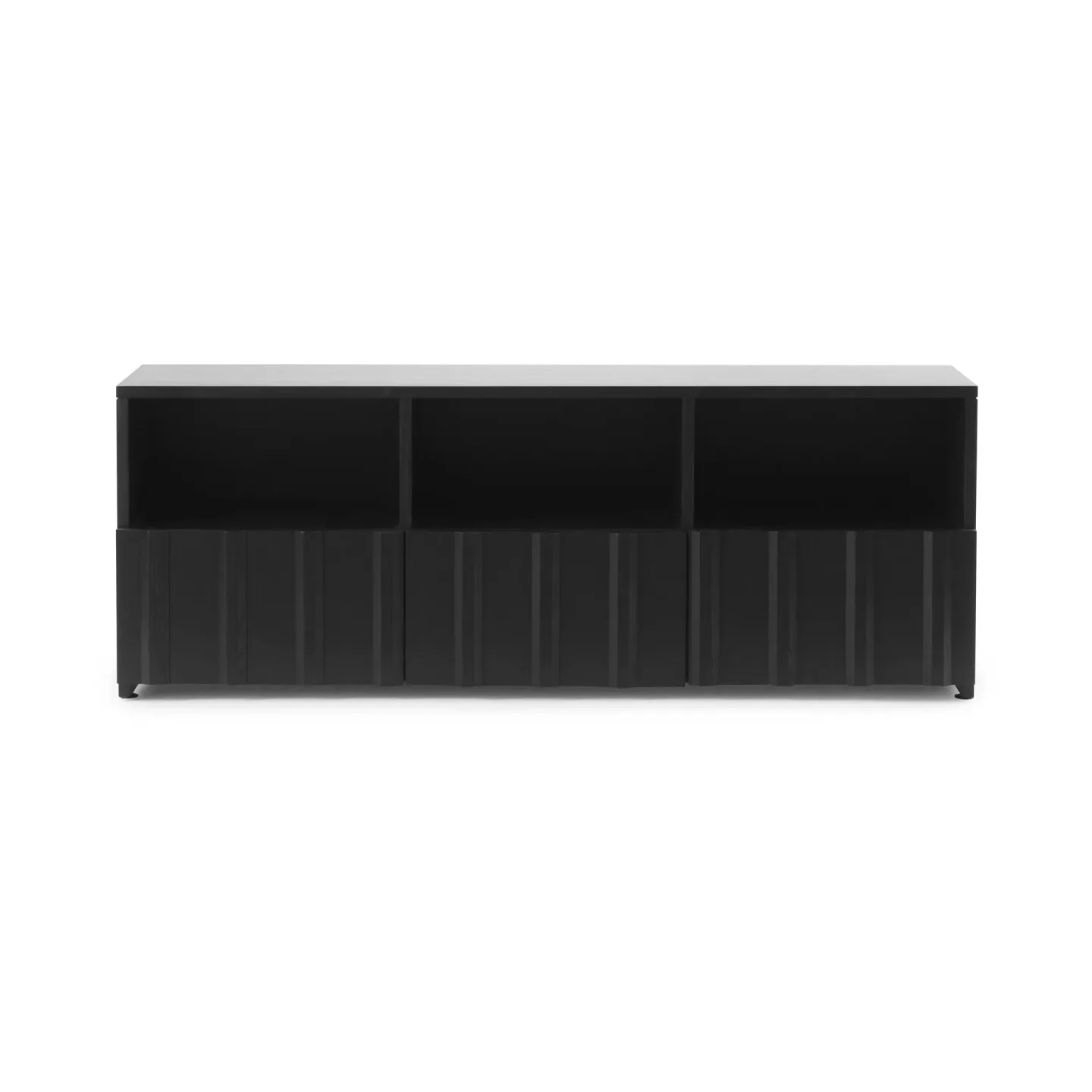 Normann Copenhagen Rib sideboard hybrid Soft black,, 44x120x38 cm