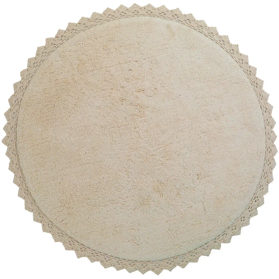 Teppich Emmi sand Einfarbig Baumwolle 110 x 110 cm