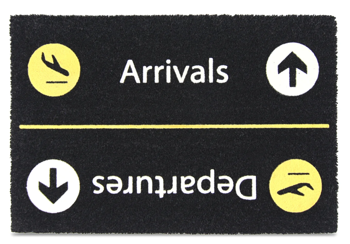 Dørmatte - Airport (svart) (Størrelse: 60 x 90 cm)