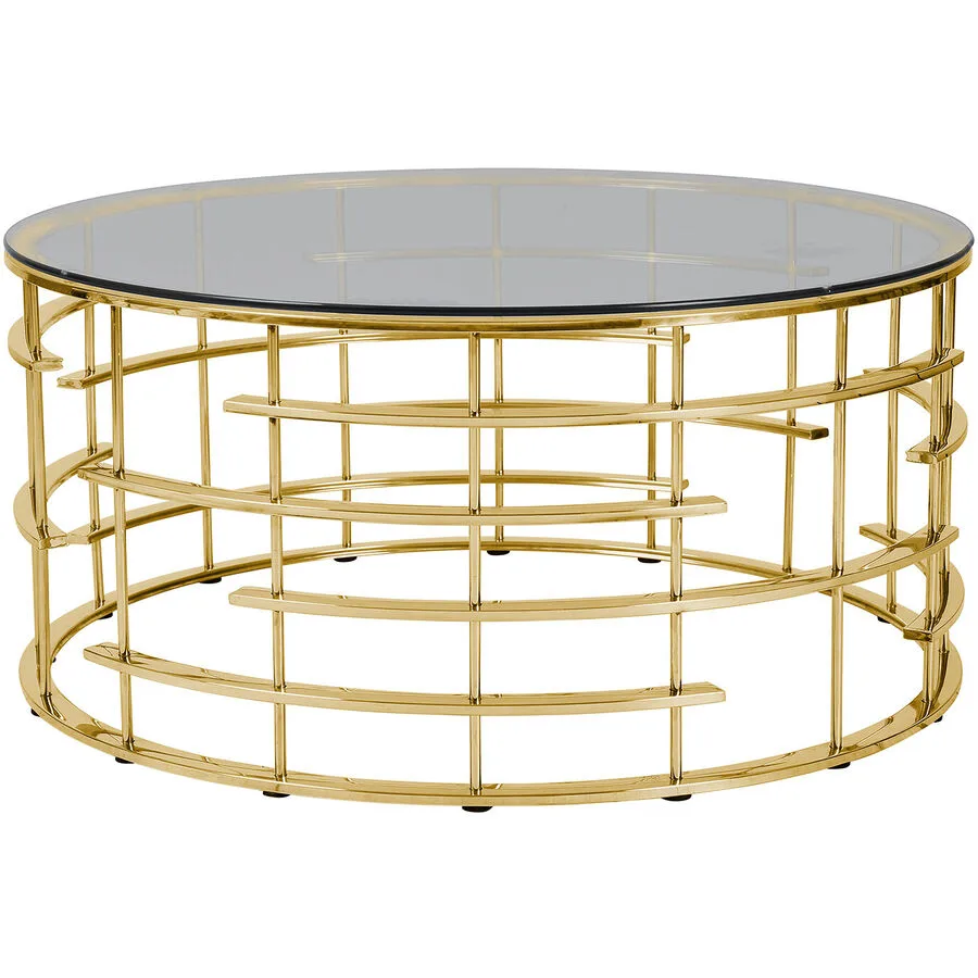Salontisch Andaime Gold Metall 90 cm