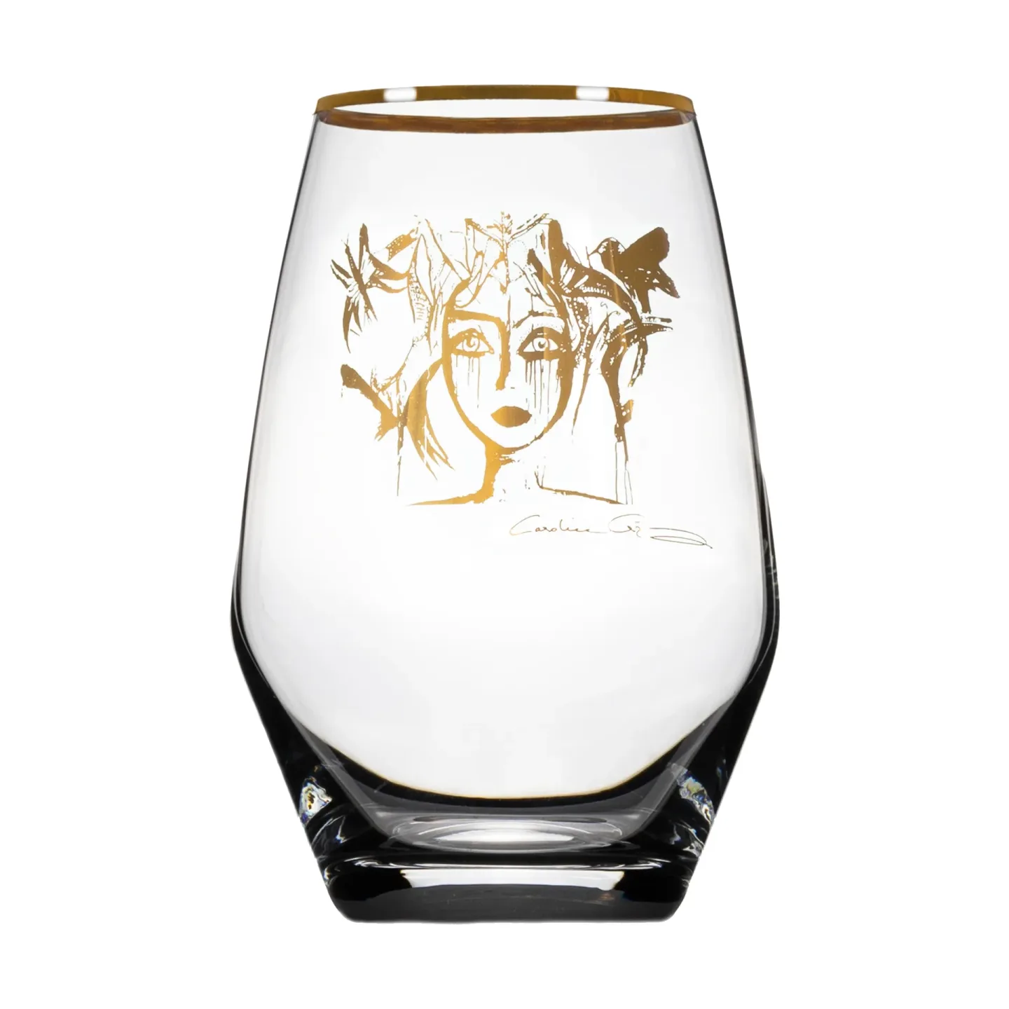 Slice of Life Vattenglas 12 cm - Guld