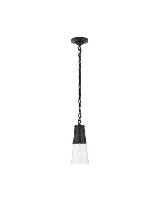 Robinson Pendant Bronze/Clear Glass S