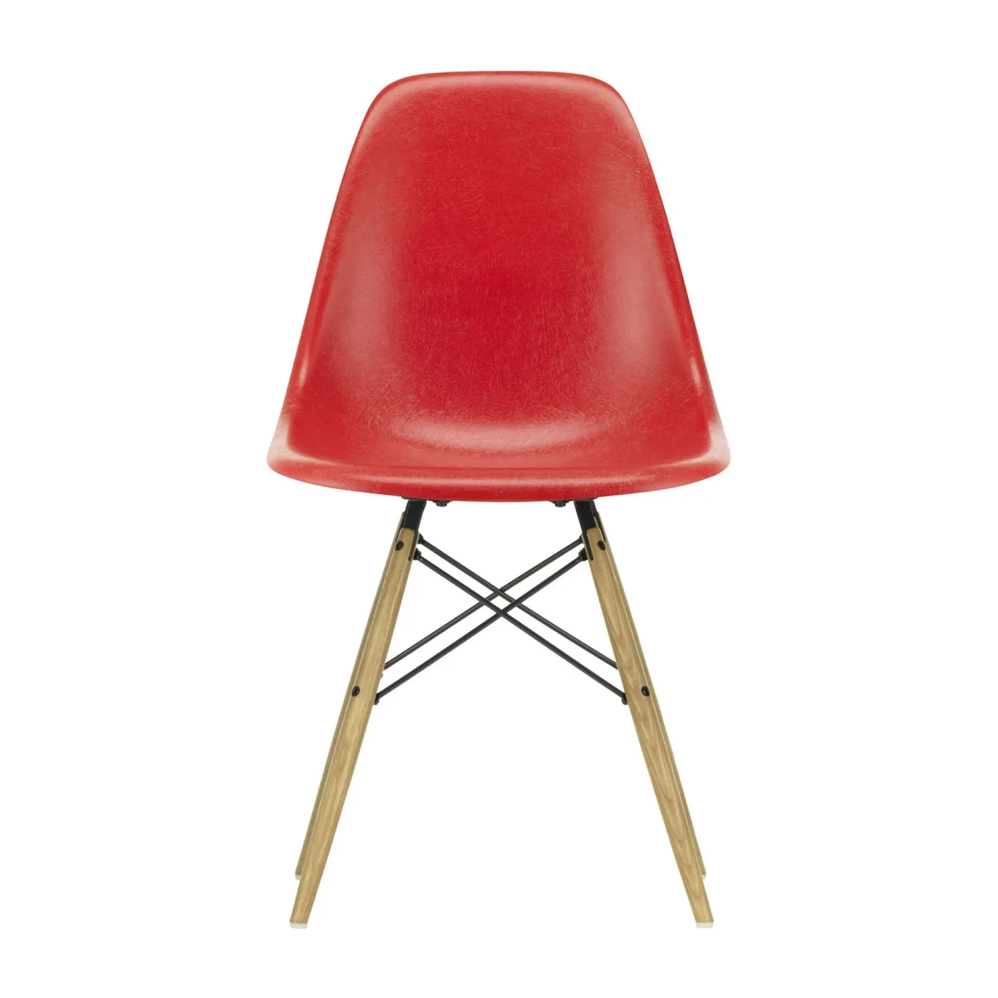 Vitra Eames Fiberglass Chairs DSW stol classic red, askben