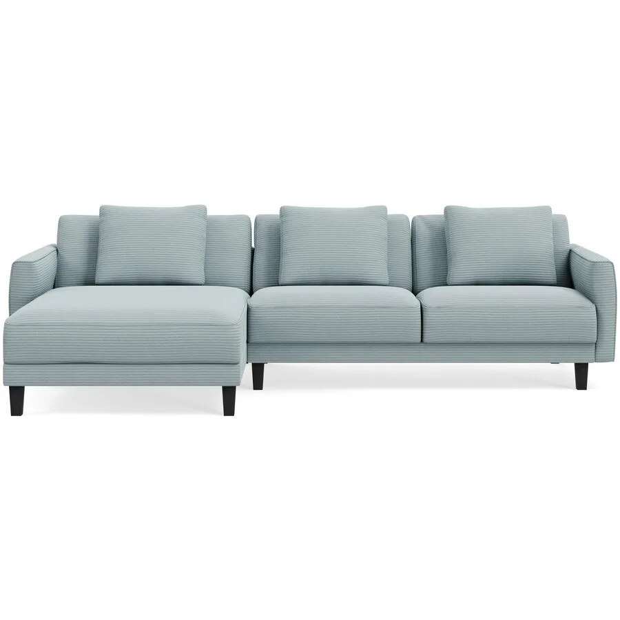 Ecksofa Avena Variabel Stoff/Holzfuss schwarz Aqua B 278 T 163 cm - Möbel Konfigurator: Traummöbel individuell zusammenstellen