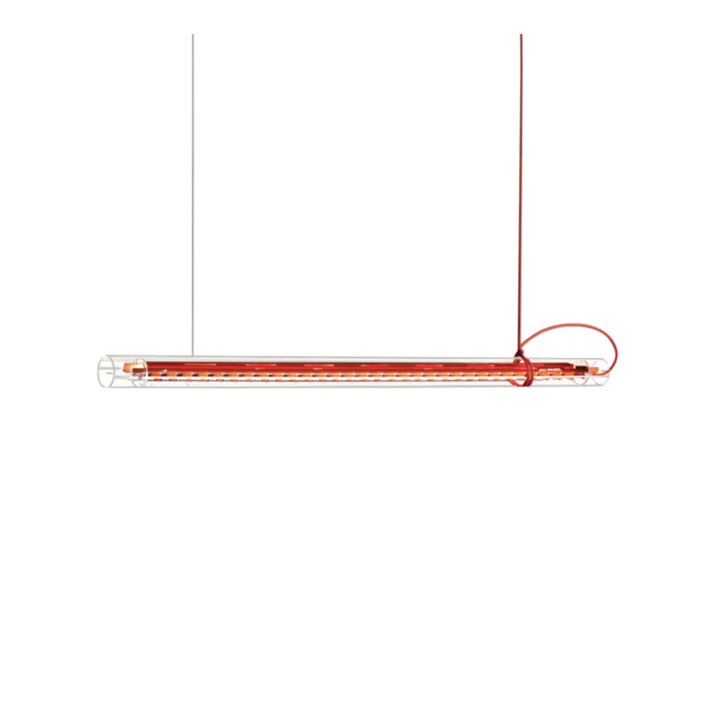 Ingo Maurer - Tubular Red Diffusor Red Cable - Pendellampor - Sebastian Hepting - Röd