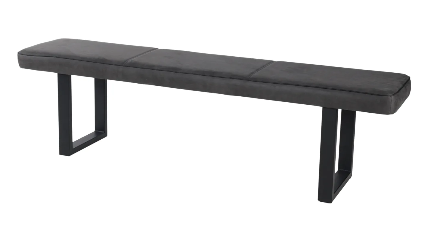 Sitzbank 180 cm Microfaser anthrazit Bank - TARA
