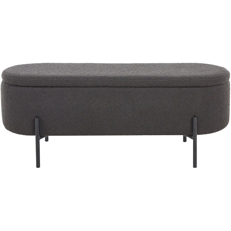 Bank Lily anthrazit Metall/Polyester B 110 H 44 cm