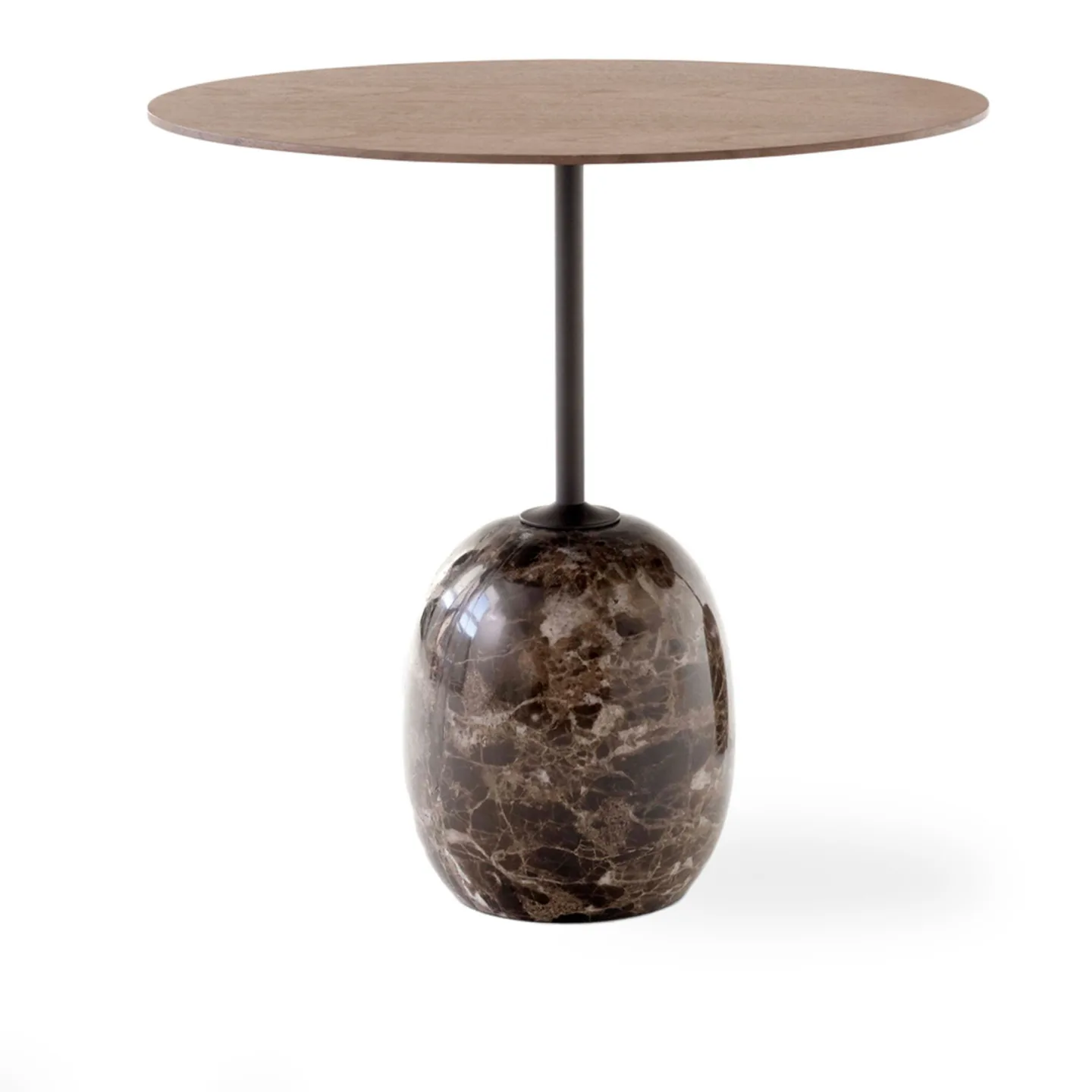&Tradition - Lato LN9 Lacquered Walnut & Emperador Marble - Sidobord - Luca Nichetto