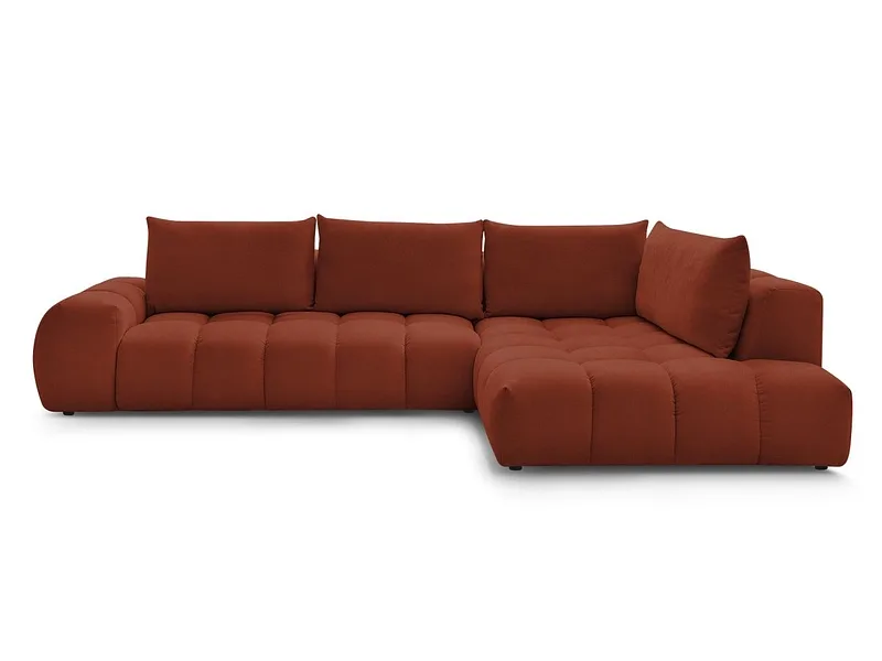 Ecksofa BOBOCHIC EVEREST Stoff mit Textur orange