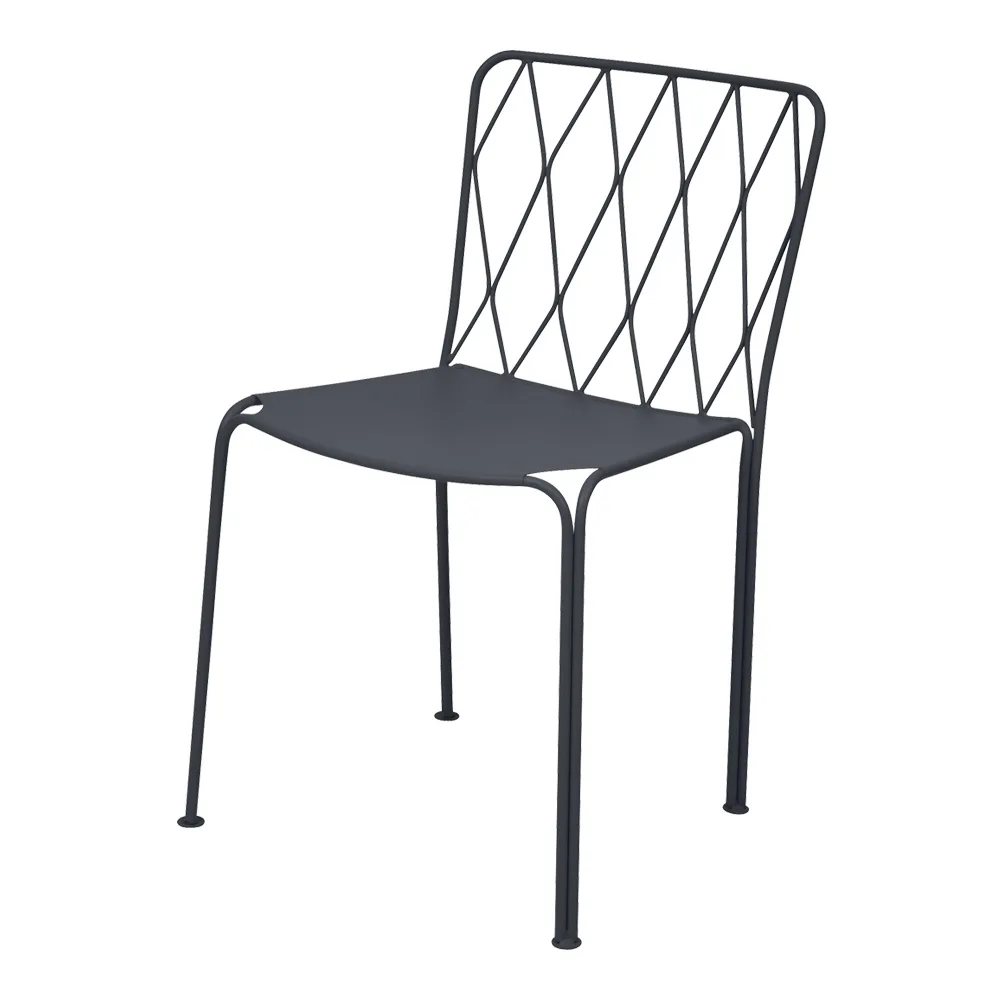 Fermob - Kintbury Chair Anthracite 47 - Matstolar utomhus - Terence Conran - Grå - Metall