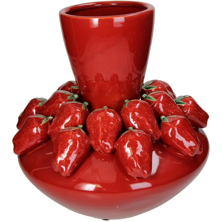 Vase Myko Rot Steingut 32.5 cm