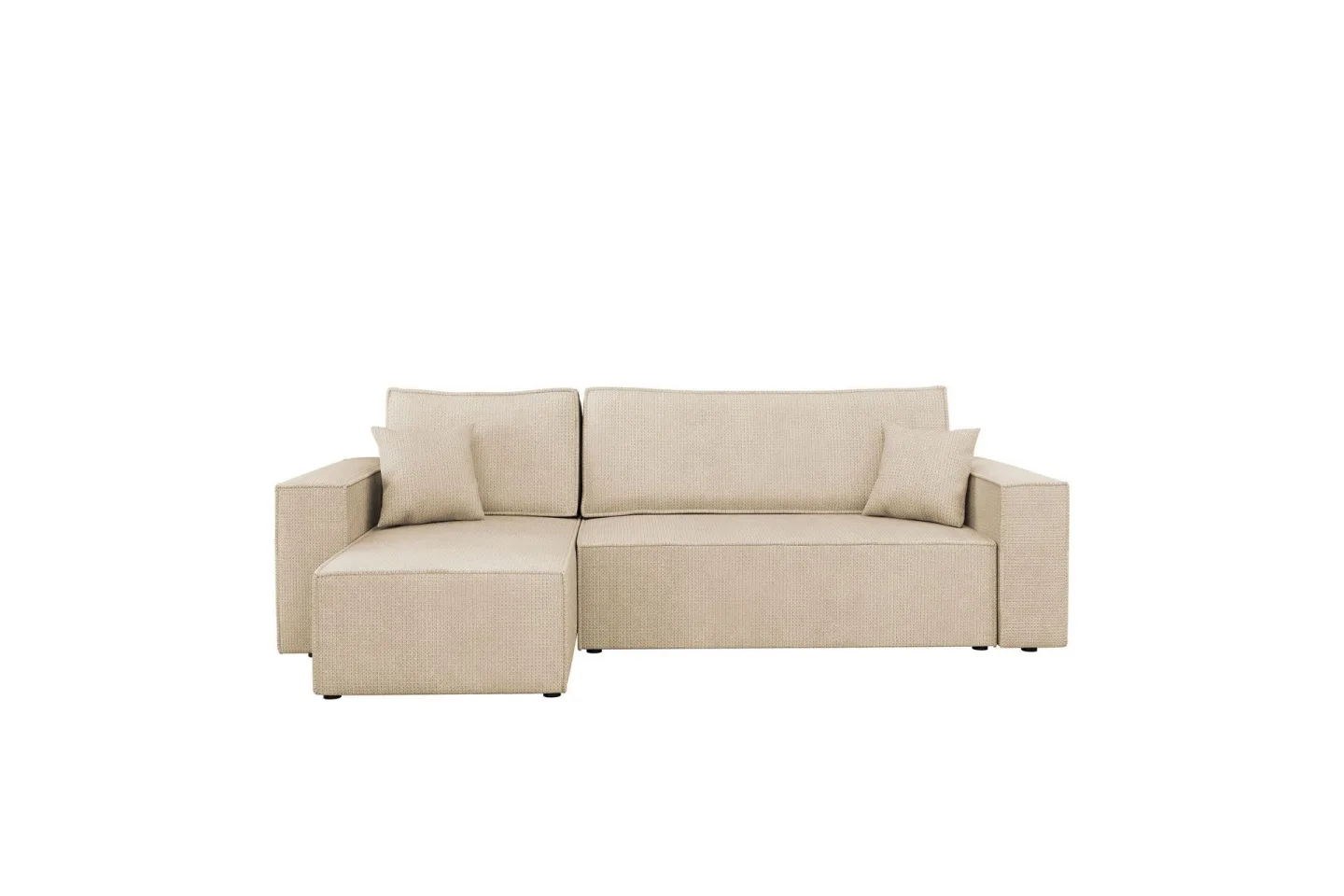 Hobson Bäddsoffa med Divan 3-sits i Plysch - Beige