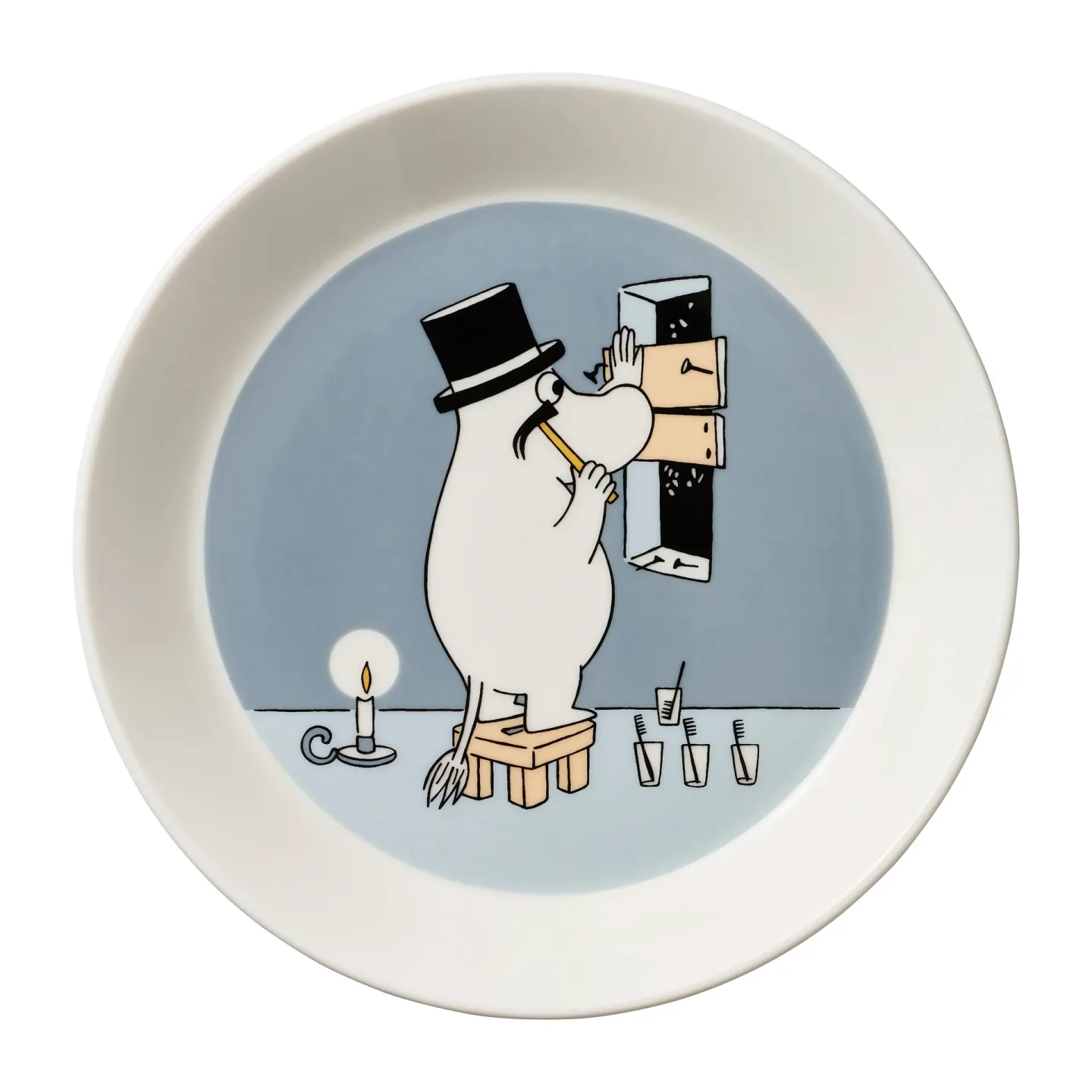 Moomin Arabia Muminpappa Mumin Teller Ø19 cm Grau