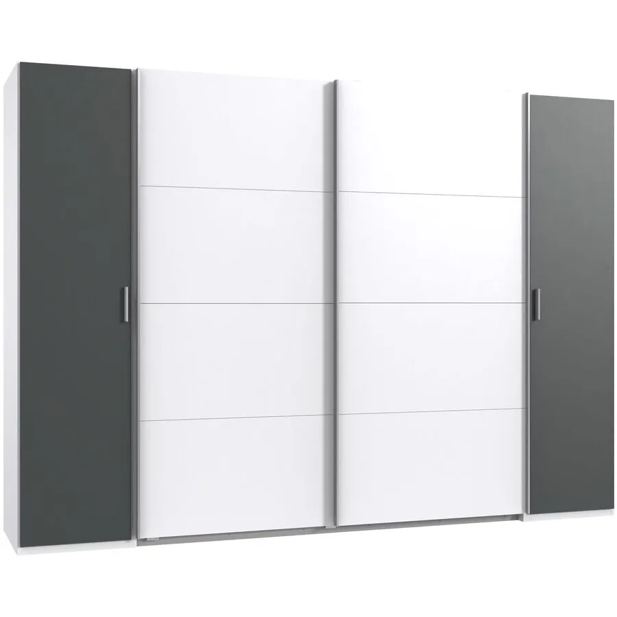 Schrank Filipo Weiss/graphit Holzwerkstoff B 227 cm