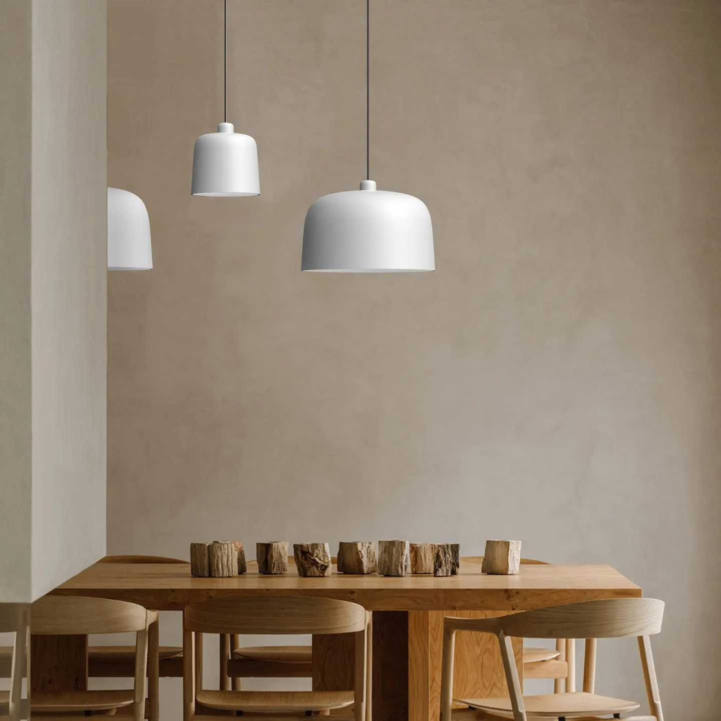 Zile Taklampa Ø20 Matt White - Luceplan - Vardagsrum - Design - Plast - Med en ljuskälla